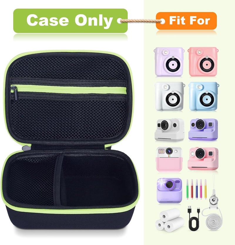 Hikkon Camera Case Compatible for ESOXOFFORE/Upgrade/Dylanto/Yehtta/HiMont/CAMCLID Kids Instant Print Camera Toy,Portable Digital Camera Storage Holder Organizer Bag (Case Only) - Black - Image 2